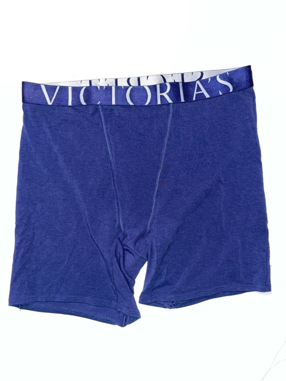 Victoria's Secret Women's Boxer Briefs - Navy Blue with Branded Waistband